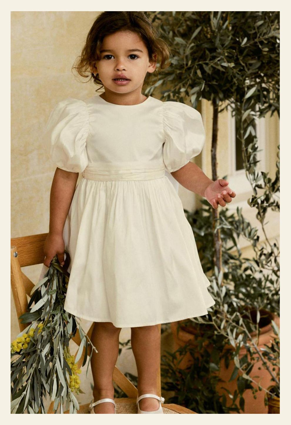 Ivory Taffeta Bridesmaid Dress